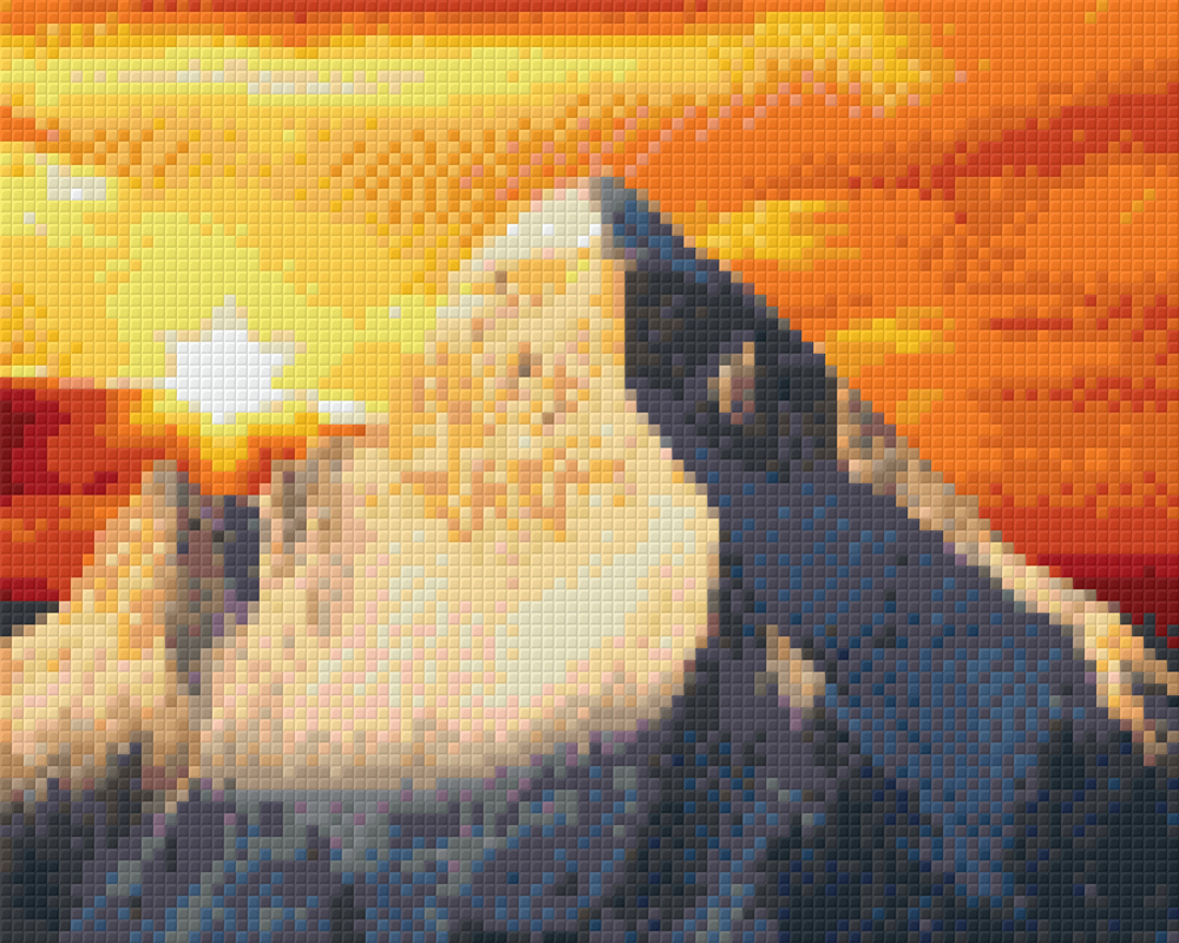 Fire Mountain Four [4] Baseplate PixelHobby Mini-mosaic Art Kit image 0